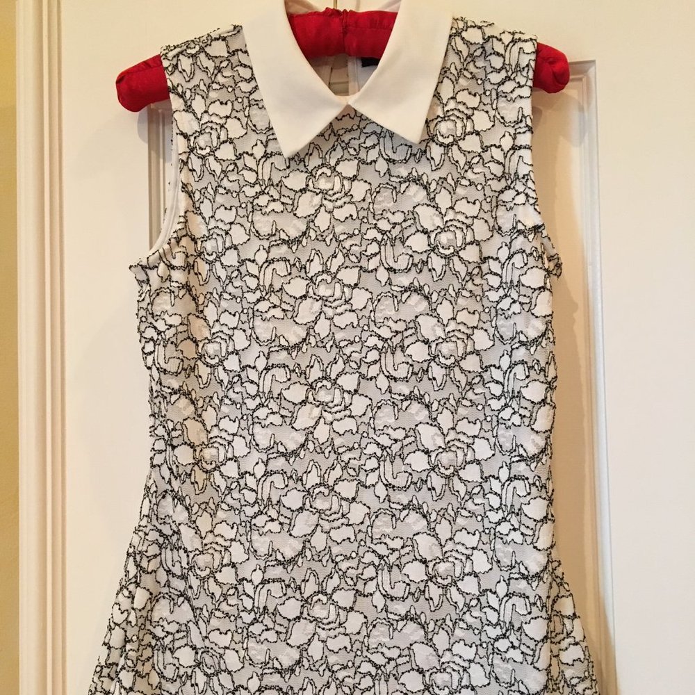NWT - Karl Lagerfeld white with black lace top